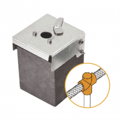 Molde de grafito vertical unión en T vertical de cable 4/0 AWG (pasant