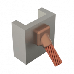 Molde para soldadura Exotermica de superficie Vertical a cable 1/0 Awg