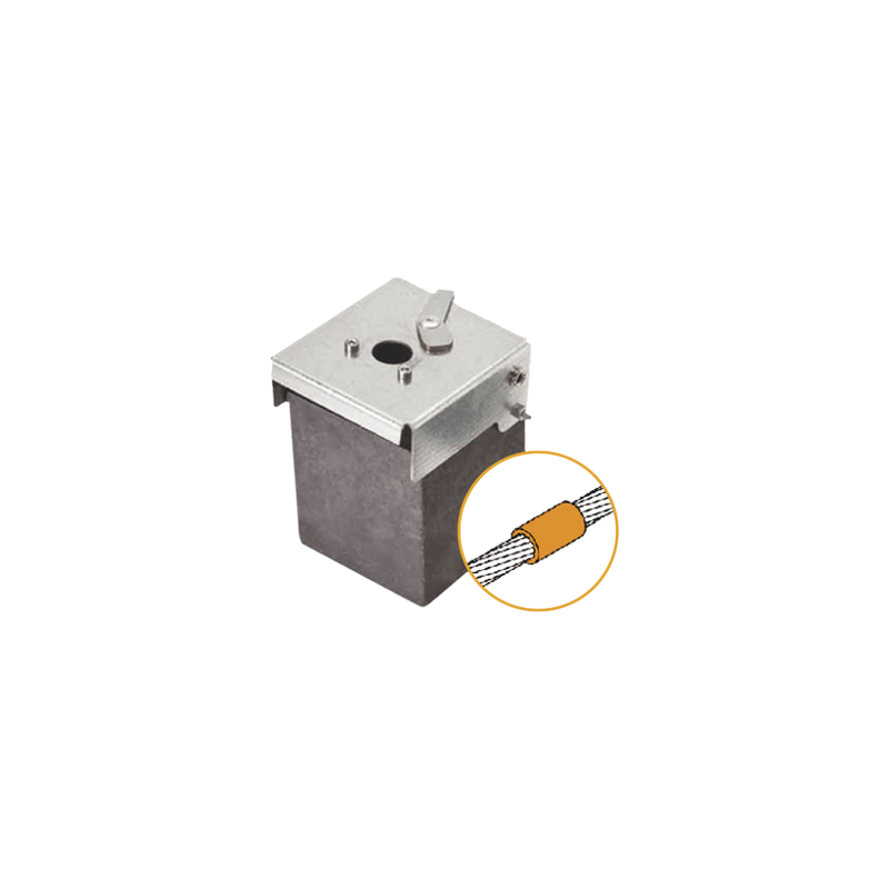 Molde de grafito vertical unión lineal de cable 2/0 AWG (pasante) con
