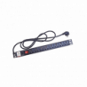 Protector de 120 Vca con 8 contactos de alimentación en color negro pa