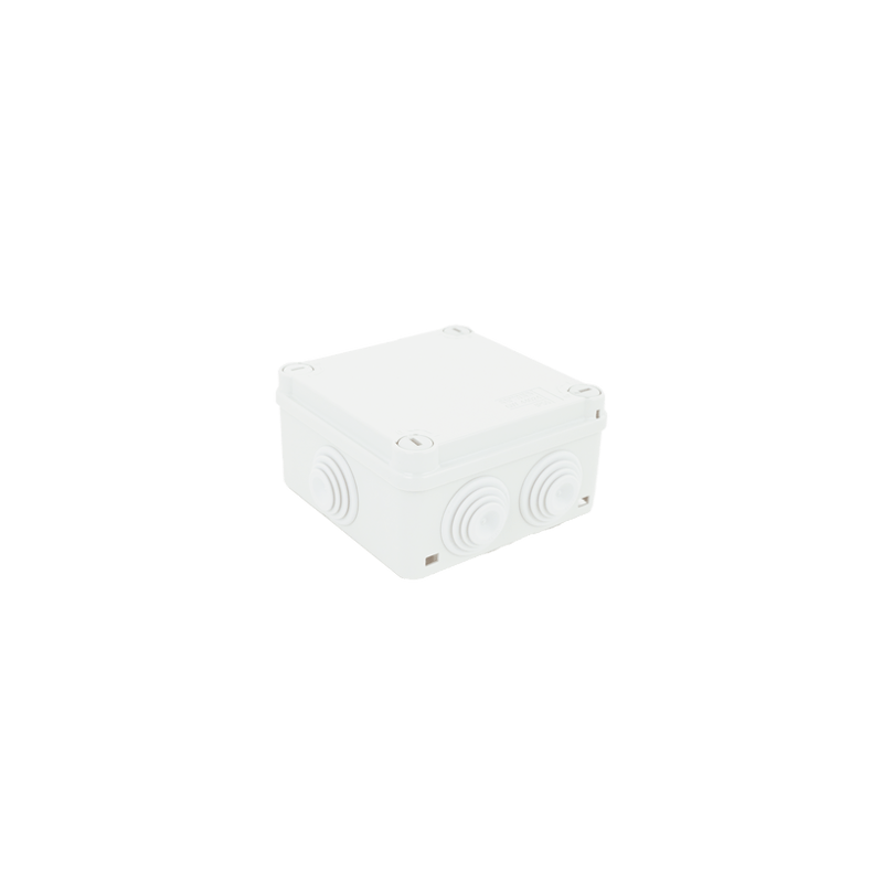 Caja de derivación de PVC Auto-extinguible con 6 entradas, tapa y torn