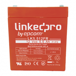 Batería 12 V / 5.5 Ah / UL / Tecnología AGM / Vida útil promedio de 5
