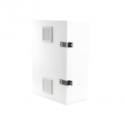 Gabinete para instalación de 2 Baterías PL110D12, Fabricado en Lámina