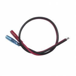 Cables en paquete dual / cable rojo y negro / 30 cm / terminal F1 en u