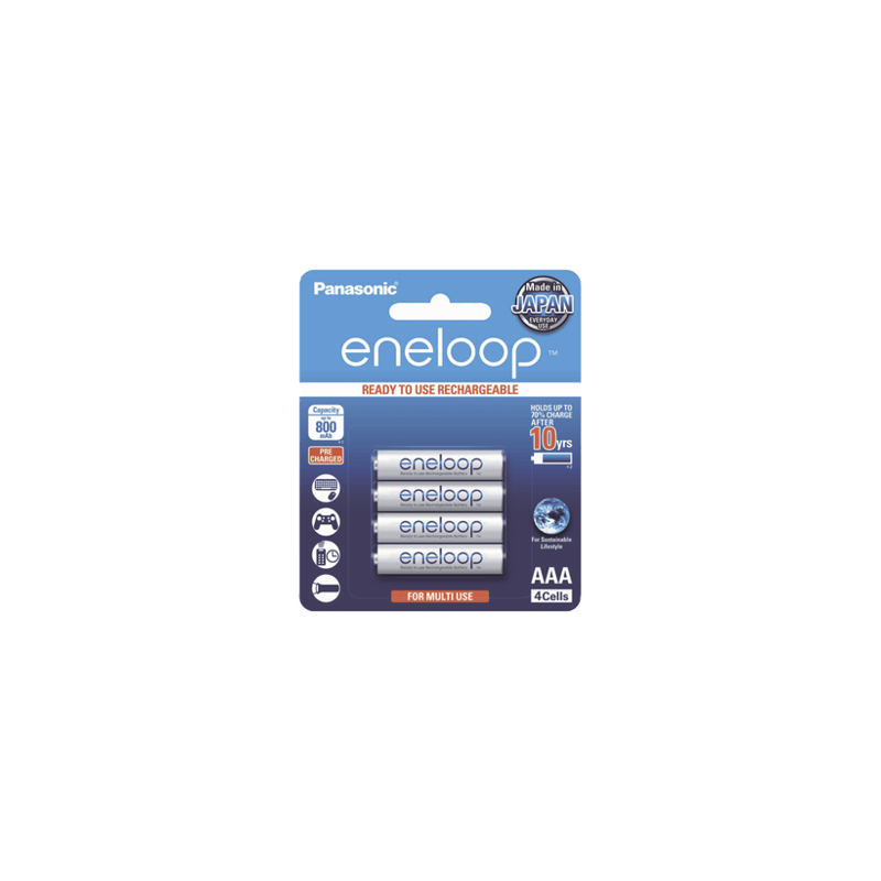 Batería Recargable AAA 1.2V ENELOOP / Ni-HM / Paquete de 4 Baterías