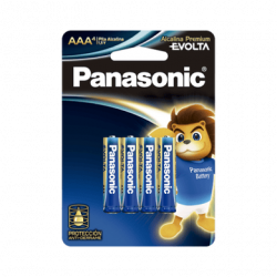 Batería Alcalina AAA 1.5V EVOLTA / No recargable / Paquete de 4 Baterí
