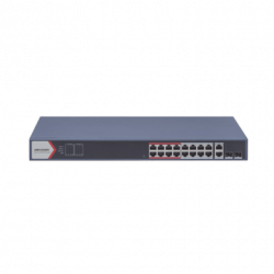Switch PoE / Monitoreable / 16 puertos 10/100 Mbps PoE / 2 Puertos 100