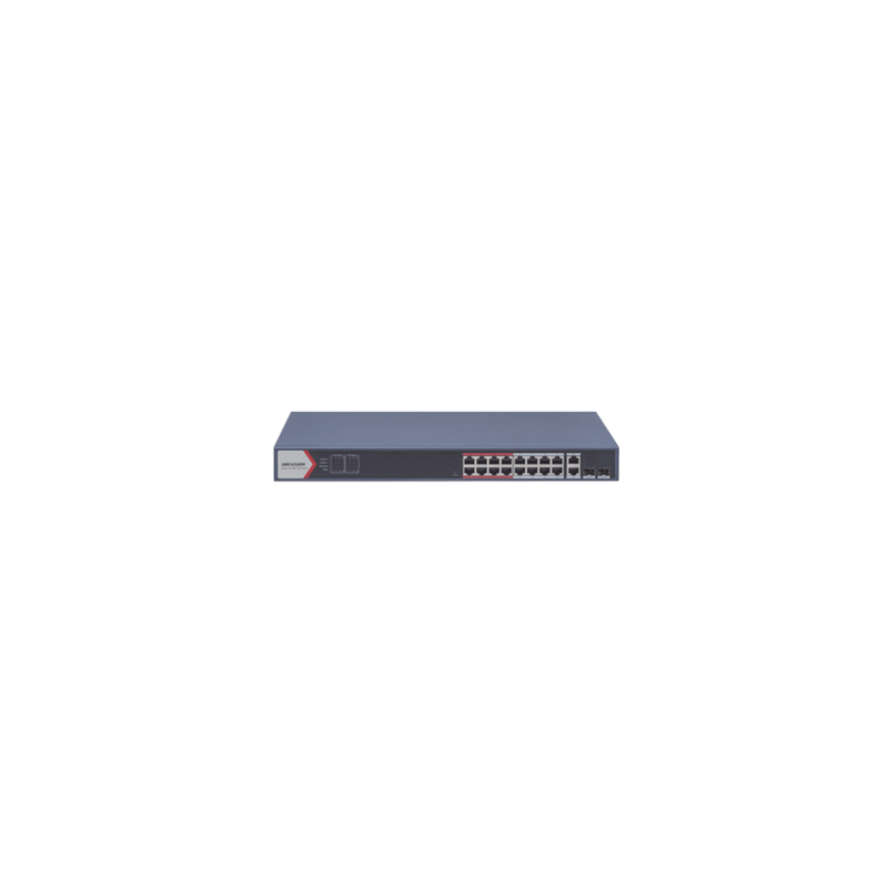 Switch PoE / Monitoreable / 16 puertos 10/100 Mbps PoE / 2 Puertos 100