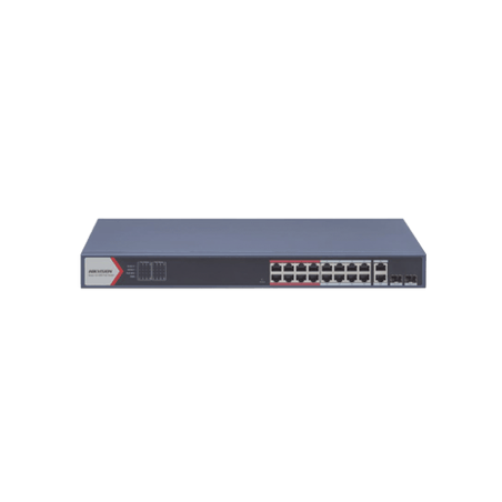 Switch PoE / Monitoreable / 16 puertos 10/100 Mbps PoE / 2 Puertos 100