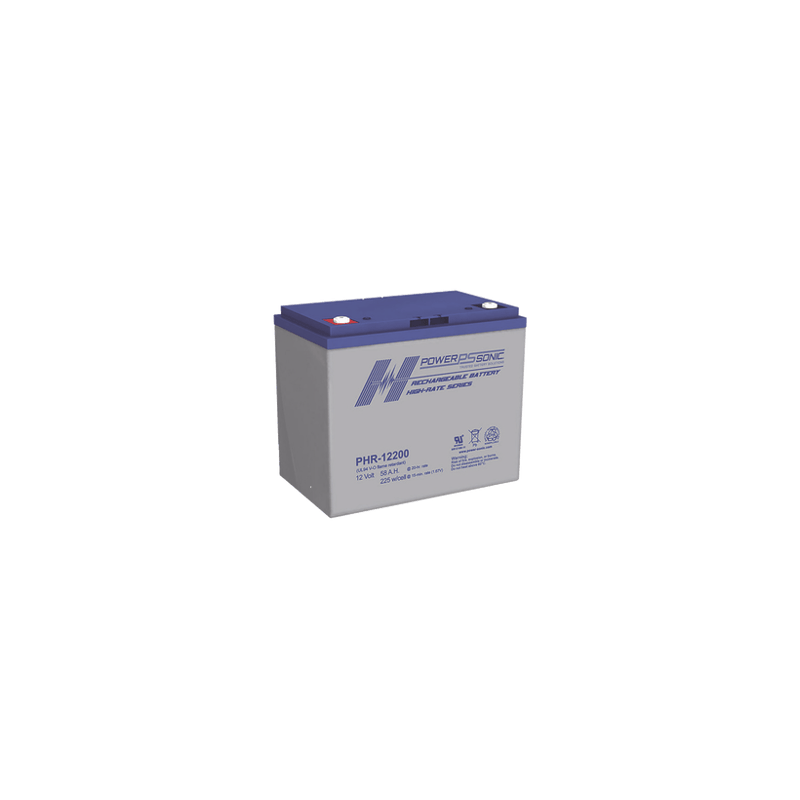 Batería 12V, 58AH, Para Respaldo, Serie PHR, Tecnologías AGM/VRLA, 5 A