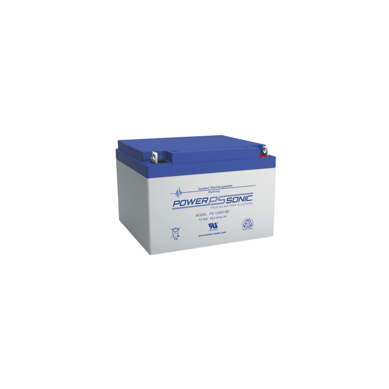 Batería 12V, 26AH, Para Respaldo, Tecnologías AGM/VRLA, 5 Años Vida Út