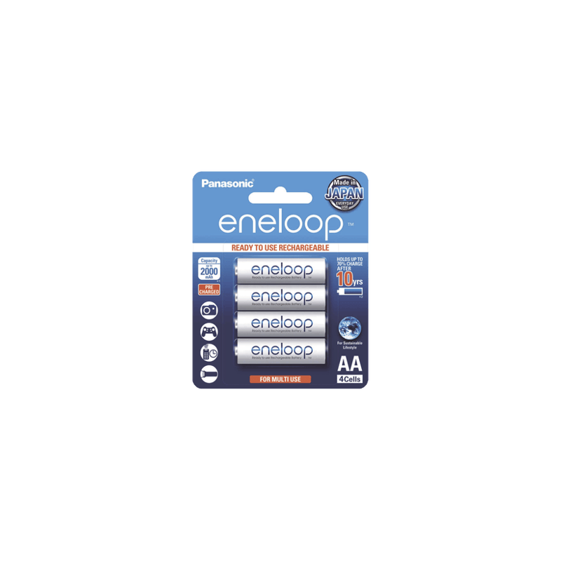 Batería Recargable AA 1.2V ENELOOP / Ni-HM / Paquete de 4 Baterías
