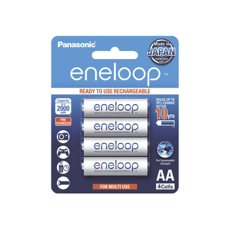 Batería Recargable AA 1.2V ENELOOP / Ni-HM / Paquete de 4 Baterías