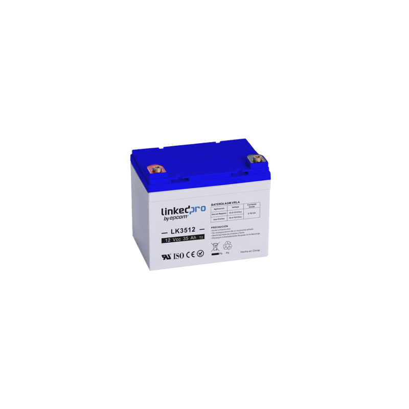 Batería 12 V / 35 Ah / UL / Tecnología AGM / Vida útil promedio de 5 a