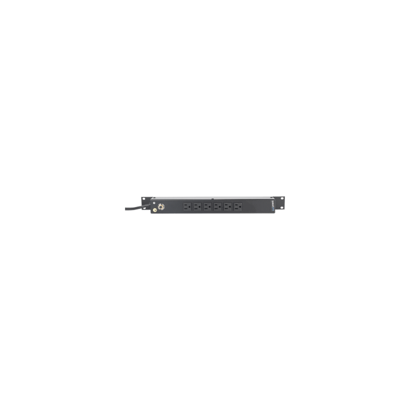 Tomacorriente Horizontal (PDU) de 6 Contactos (NEMA 5-15R) Rack 19 1UR