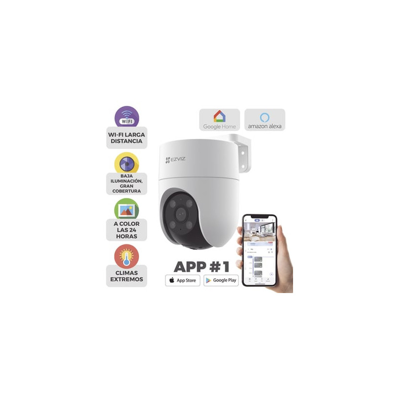 Camara PT WiFi / 2 Megapixel /  Cobertura 360Â° / DetecciÃ³n humana / Se