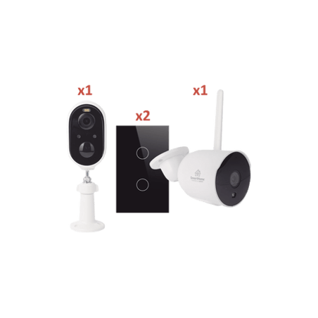 (Wifi) KIT 2 camaras Wifi y 2 apagadores inteligentes Wifi