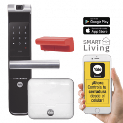 Kit Cerradura con manija YMF40A y HUB, Apertura por,  CÃ³digo, BiometrÃ­