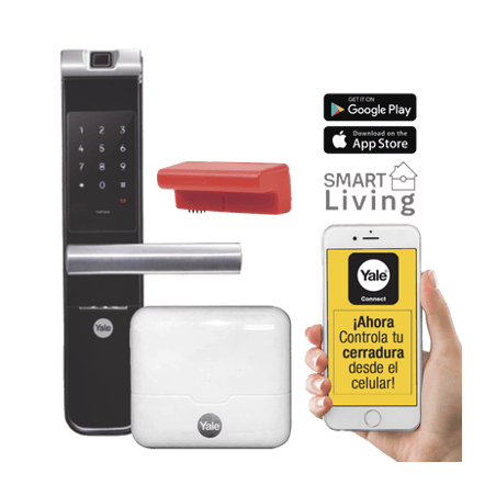 Kit Cerradura con manija YMF40A y HUB, Apertura por,  CÃ³digo, BiometrÃ­