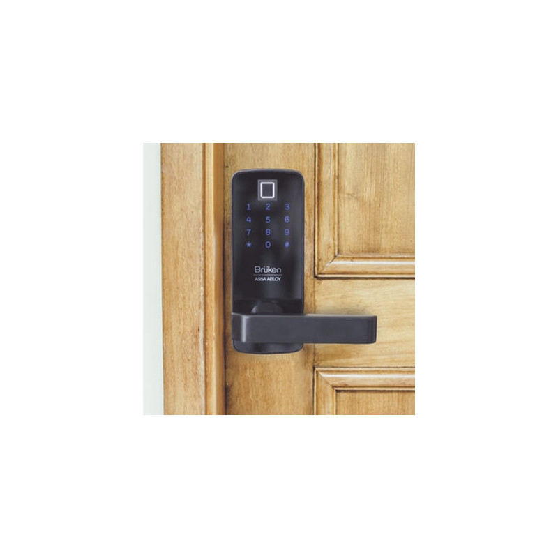 Cerrojo ElectrÃ³nico con Manija para Puerta de Madera/ Huella/ Contrase