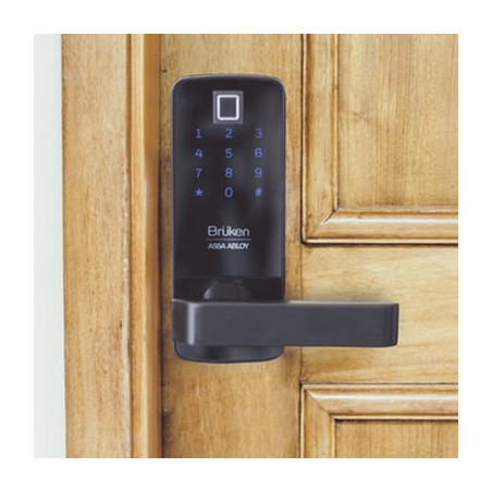 Cerrojo ElectrÃ³nico con Manija para Puerta de Madera/ Huella/ Contrase