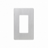 Placa de pared 1 espacio, diseÃ±o tipo metÃ¡lico, para atenuador (dimmer