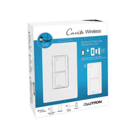 (Caseta Wireless) Kit, Apagador, base para empotrar en pared el contro
