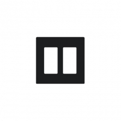 Placa de pared 2 espacio, para atenuador (dimmer), switch Ã³ control re