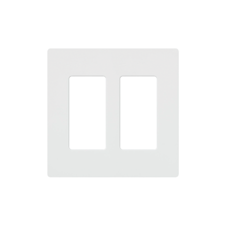 Placa de pared 2 espacios, para atenuador (dimmer), apagador Ã³ control