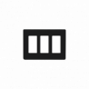 Placa de pared 3 espacio, para atenuador (dimmer), switch Ã³ control re