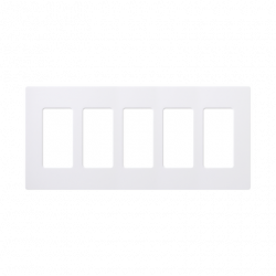 Placa de pared 5 espacios, para atenuador (dimmer), switch Ã³ control r