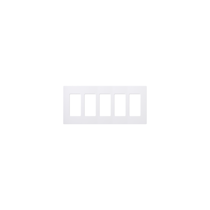Placa de pared 5 espacios, para atenuador (dimmer), switch Ã³ control r