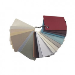Muestrario, de colores con acabados Satin para los atenuadores, teclad