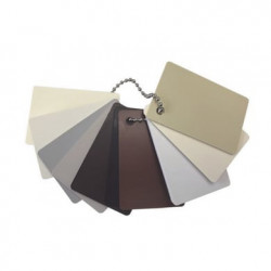 Muestrario, de colores con acabados Matte para los atenuadores, teclad