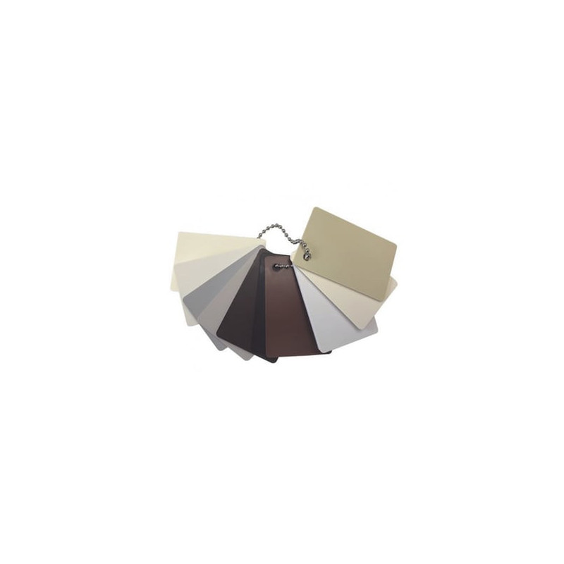 Muestrario, de colores con acabados Matte para los atenuadores, teclad
