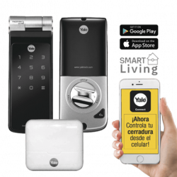 Kit de Hub con Cerradura YDF40A: CÃ³digo, Biometria y apertura Smartpho