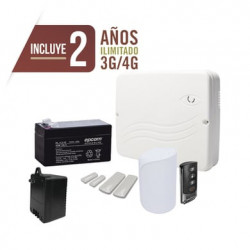 KIT Alarma Cloud HÃ­brido/Comunicador 4G Lte Integrado/8 Zonas Cableada