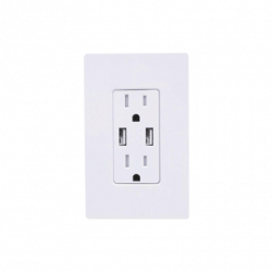 TOMACORRIENTE CON USB DUPLEX 15A
