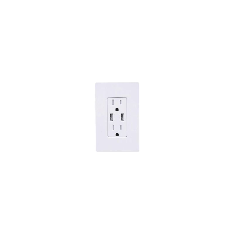 TOMACORRIENTE CON USB DUPLEX 15A