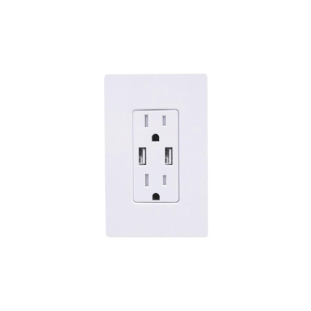 TOMACORRIENTE CON USB DUPLEX 15A