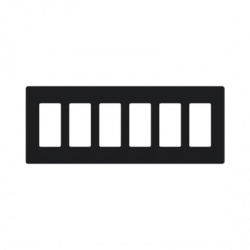 Placa 6 espacios pata dimmer o apagadores Lutron
