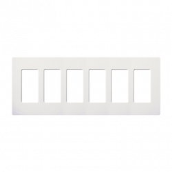 Placa 6 espacios pata dimmer o apagadores Lutron