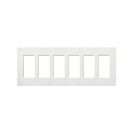 Placa 6 espacios pata dimmer o apagadores Lutron