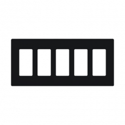 Placa de pared 5 espacios, para atenuador (dimmer), switch Ã³ control r