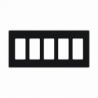 Placa de pared 5 espacios, para atenuador (dimmer), switch Ã³ control r