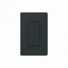 Placa de 6 puertos, color negro night.