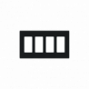 Placa de pared 4 espacio, para atenuador (dimmer), switch Ã³ control re