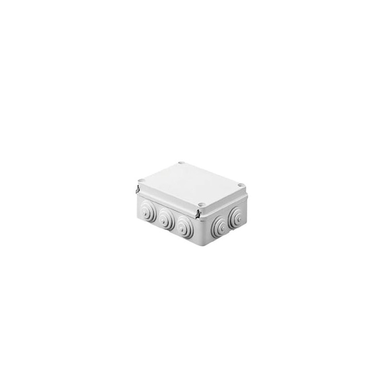 Caja de derivación de PVC Auto-extinguible con 10 entradas, tapa atorn
