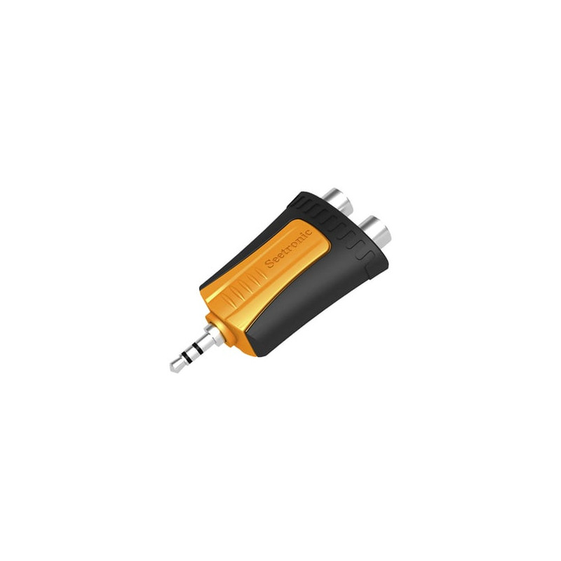 Conector Estéreo  3.5 mm - 2 x conector Hembra RCA  Adaptador de Carca