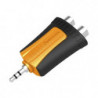 Conector Estéreo  3.5 mm - 2 x conector Hembra RCA  Adaptador de Carca